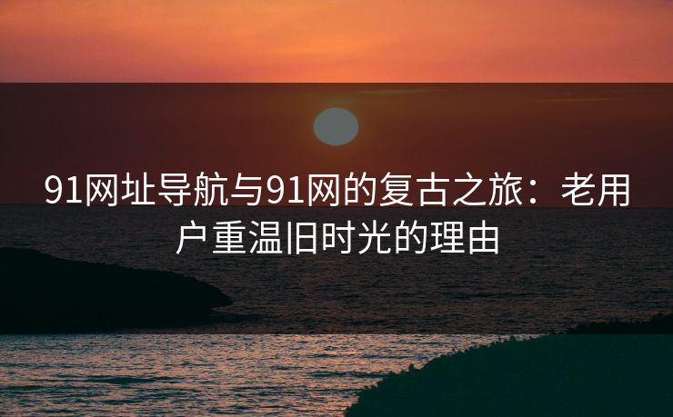 91网址导航与91网的复古之旅：老用户重温旧时光的理由